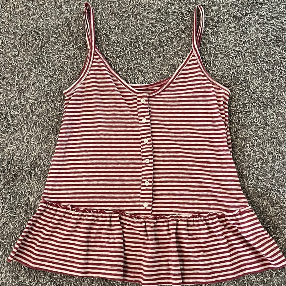 Abercrombie & Fitch spaghetti strap peplum tank